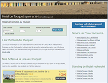 Tablet Screenshot of hotelletouquet.net